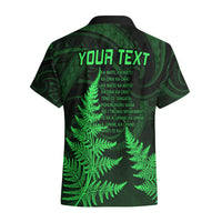Personalised New Zealand Rugby Hawaiian Shirt Aotearoa Ka Mate Haka All Black Mix Ta Moko Green Style - Wonder Print Shop