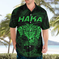 Personalised New Zealand Rugby Hawaiian Shirt Aotearoa Ka Mate Haka All Black Mix Ta Moko Green Style - Wonder Print Shop