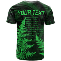 Personalised New Zealand Rugby T Shirt Aotearoa Ka Mate Haka All Black Mix Ta Moko Green Style - Wonder Print Shop
