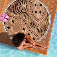 Africa Tiger Mix Dashiki Tribal Pattern Beach Blanket LT9 - Wonder Print Shop