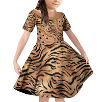 Africa Tiger Mix Dashiki Tribal Pattern Family Matching Off Shoulder Short Dress and Hawaiian Shirt LT9 - Wonder Print Shop
