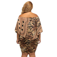 Africa Tiger Mix Dashiki Tribal Pattern Family Matching Off Shoulder Short Dress and Hawaiian Shirt LT9 - Wonder Print Shop