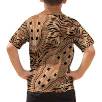 Africa Tiger Mix Dashiki Tribal Pattern Family Matching Short Sleeve Bodycon Dress and Hawaiian Shirt - Wonder Print Shop