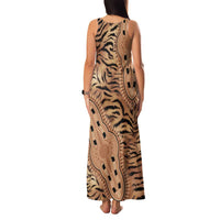 Africa Tiger Mix Dashiki Tribal Pattern Family Matching Tank Maxi Dress and Hawaiian Shirt - Wonder Print Shop