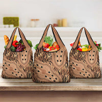 Africa Tiger Mix Dashiki Tribal Pattern Grocery Bag