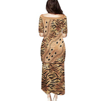 Africa Tiger Mix Dashiki Tribal Pattern Puletasi - Wonder Print Shop