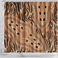 Africa Tiger Mix Dashiki Tribal Pattern Shower Curtain