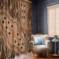 Africa Tiger Mix Dashiki Tribal Pattern Window Curtain - Wonder Print Shop