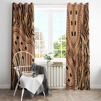 Africa Tiger Mix Dashiki Tribal Pattern Window Curtain - Wonder Print Shop