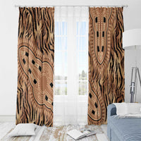 Africa Tiger Mix Dashiki Tribal Pattern Window Curtain - Wonder Print Shop