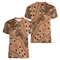 Africa Tiger Mix Dashiki Tribal Pattern Women V-Neck T-Shirt - Wonder Print Shop