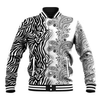 Africa Zebra Mix Paisley Tribal Pattern Baseball Jacket LT9 - Wonder Print Shop