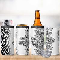 Africa Zebra Mix Paisley Tribal Pattern 4 in 1 Can Cooler Tumbler LT9 - Wonder Print Shop
