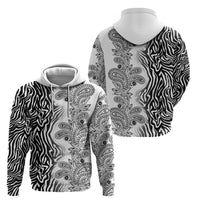 Africa Zebra Mix Paisley Tribal Pattern Hoodie - Wonder Print Shop