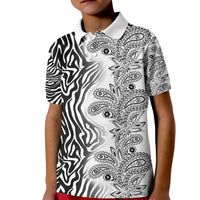 Africa Zebra Mix Paisley Tribal Pattern Kid Polo Shirt - Wonder Print Shop