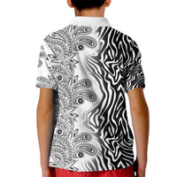 Africa Zebra Mix Paisley Tribal Pattern Kid Polo Shirt - Wonder Print Shop