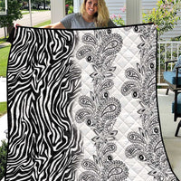 Africa Zebra Mix Paisley Tribal Pattern Quilt - Wonder Print Shop