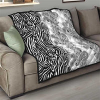 Africa Zebra Mix Paisley Tribal Pattern Quilt - Wonder Print Shop