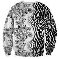 Africa Zebra Mix Paisley Tribal Pattern Sweatshirt - Wonder Print Shop
