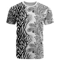 Africa Zebra Mix Paisley Tribal Pattern T Shirt - Wonder Print Shop