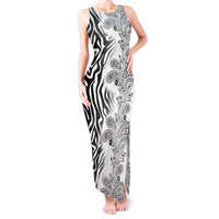 Africa Zebra Mix Paisley Tribal Pattern Tank Maxi Dress - Wonder Print Shop