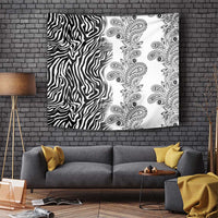 Africa Zebra Mix Paisley Tribal Pattern Tapestry - Wonder Print Shop