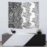 Africa Zebra Mix Paisley Tribal Pattern Tapestry - Wonder Print Shop