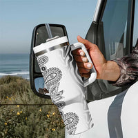 Africa Zebra Mix Paisley Tribal Pattern Tumbler With Handle - Wonder Print Shop
