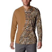 Africa Leopard Mix Native Tribal Pattern Button Sweatshirt LT9 - Wonder Print Shop