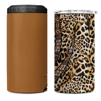 Africa Leopard Mix Native Tribal Pattern 4 in 1 Can Cooler Tumbler LT9 - Wonder Print Shop