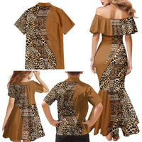 Africa Leopard Mix Native Tribal Pattern Family Matching Mermaid Dress and Hawaiian Shirt LT9 - Wonder Print Shop