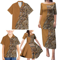 Africa Leopard Mix Native Tribal Pattern Family Matching Puletasi and Hawaiian Shirt - Wonder Print Shop