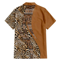Africa Leopard Mix Native Tribal Pattern Family Matching Summer Maxi Dress and Hawaiian Shirt - Wonder Print Shop