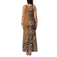 Africa Leopard Mix Native Tribal Pattern Family Matching Tank Maxi Dress and Hawaiian Shirt - Wonder Print Shop
