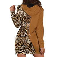 Africa Leopard Mix Native Tribal Pattern Hoodie Dress - Wonder Print Shop