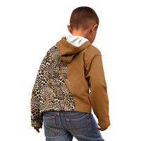 Africa Leopard Mix Native Tribal Pattern Kid Hoodie - Wonder Print Shop