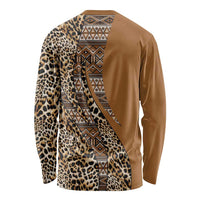 Africa Leopard Mix Native Tribal Pattern Long Sleeve Shirt - Wonder Print Shop