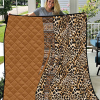 Africa Leopard Mix Native Tribal Pattern Quilt - Wonder Print Shop