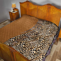 Africa Leopard Mix Native Tribal Pattern Quilt - Wonder Print Shop