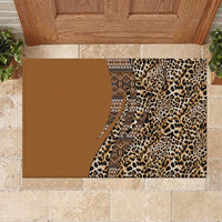 Africa Leopard Mix Native Tribal Pattern Rubber Doormat - Wonder Print Shop