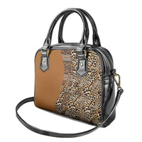Africa Leopard Mix Native Tribal Pattern Shoulder Handbag