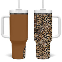 Africa Leopard Mix Native Tribal Pattern Tumbler With Handle - Wonder Print Shop