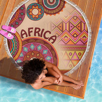 Africa Tribal Traditional Pattern Beach Blanket Beige Motif LT9 - Wonder Print Shop