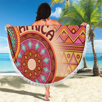 Africa Tribal Traditional Pattern Beach Blanket Beige Motif LT9 - Wonder Print Shop