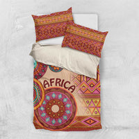 Africa Tribal Traditional Pattern Bedding Set Beige Motif LT9 - Wonder Print Shop