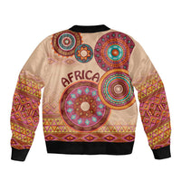 Africa Tribal Traditional Pattern Bomber Jacket Beige Motif LT9 - Wonder Print Shop