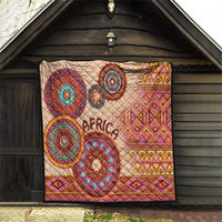 Africa Tribal Traditional Pattern Quilt Beige Motif - Wonder Print Shop