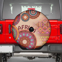 Africa Tribal Traditional Pattern Spare Tire Cover Beige Motif - Wonder Print Shop