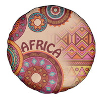 Africa Tribal Traditional Pattern Spare Tire Cover Beige Motif - Wonder Print Shop