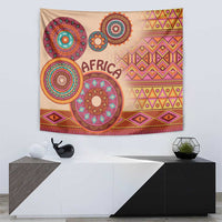 Africa Tribal Traditional Pattern Tapestry Beige Motif - Wonder Print Shop